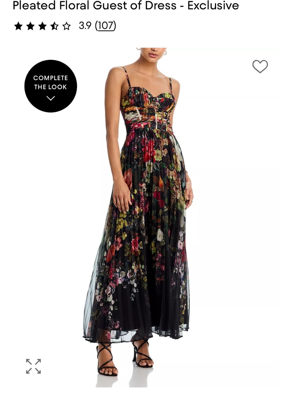 LIKE NEW!! Aqua Black Floral Pleated Maxi Dress
